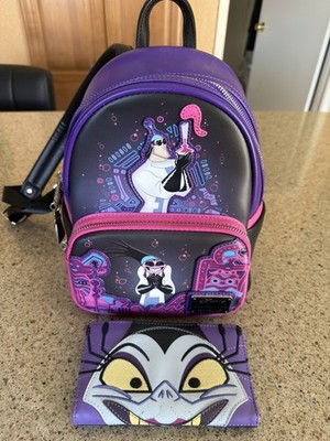 Loungefly Disney Emperor's New Groove Kronk & Yzma Lab Mini Backpack and wallet