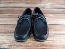 Zapatos de barco de cuero negro Sperry Top-Sider para hombre 10,5 M STS10281