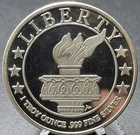 1 Troy oz Proof Lady Liberty and Torch .999 Fine Silver Round - 31.1g Silver