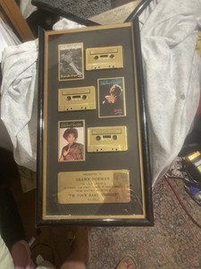Whitney Houston Framed Gold Sales Award Plaque Presented to Shawn Norman