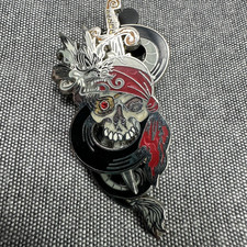 Disney 2008 Pirates of the Caribbean Dead Man's Chest Skull Sliding Sword Pin
