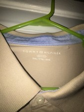 Tommy Hilfiger Beige XXL Men's Polo Shirt Piqué Embroidered Short Sleeve