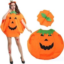 Adults Kids Novelty Pumpkin Halloween Fancy Dress Party Children Costume Outfit