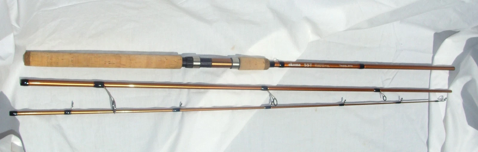 Okuma SST Travel 3 pc Spinning Rod 8'6" long MH Action SST-S-863MH Burnt Orange