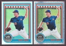 2) 2025 Panini Stars & Stripes USA #182 Brody Bumila Base Holo and Sparkle