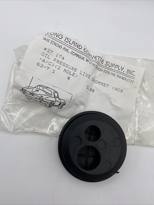 #ad 1963 1967 Corvette Grommet Oil Pressure Line Non AC 2 Hole NOS $19.99