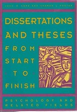 Dissertations and Theses from Start to - Paperback, by Cone John D.; - Good