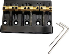 4 String High Mass Bass Bridge with Vintage CNC Machined Brass Saddles Tailpi...