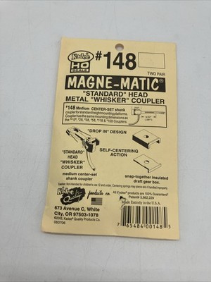 Kadee HO scale #148 ''Whisker'' metal magne-matic coupler ~ 2 Pair ~ New