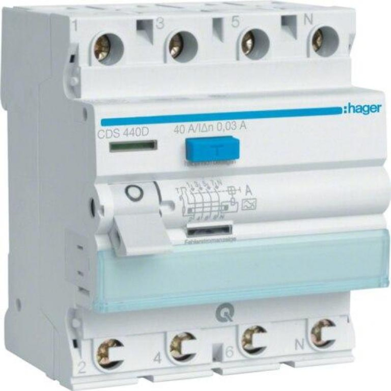 RCCB Residual Current Switch 3P+N 40A/30mA Type A CDS440D