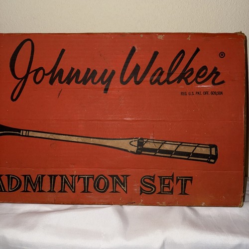 Vintage Johnny Walker Badminton Set Rackets, Original Box, & 9 Shuttlecocks - Picture 3 of 14