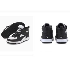 Puma Rebound Layup SL V Inf Black White Kids Sneakers Size 7C New In Box