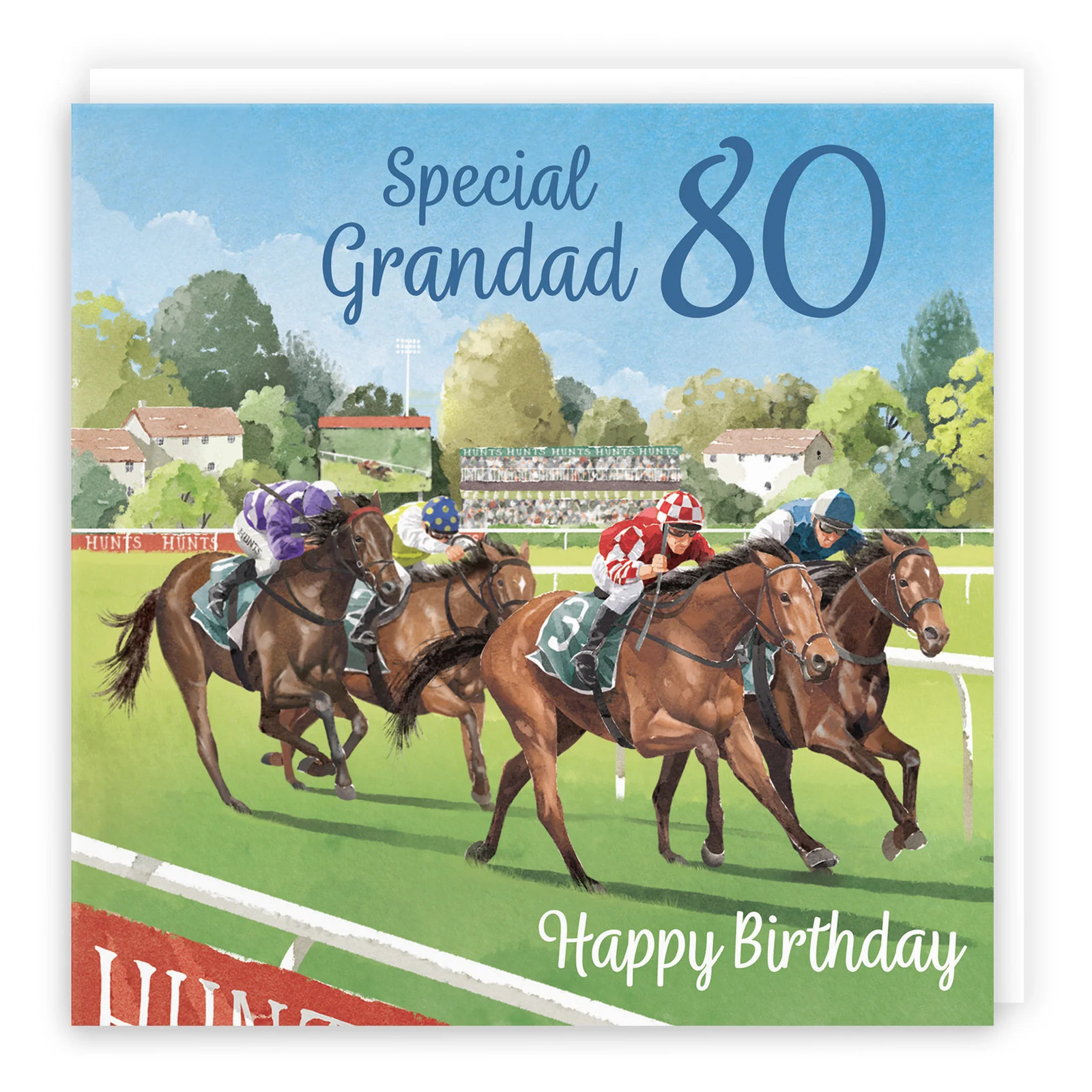 80th Grandad Horse Racing Birthday Card Milo's Gallery