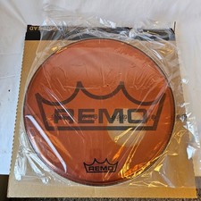 Remo 22" Powerstroke 3 Amber Colortone Bass Drum Head 5" Offset Hole - Unused