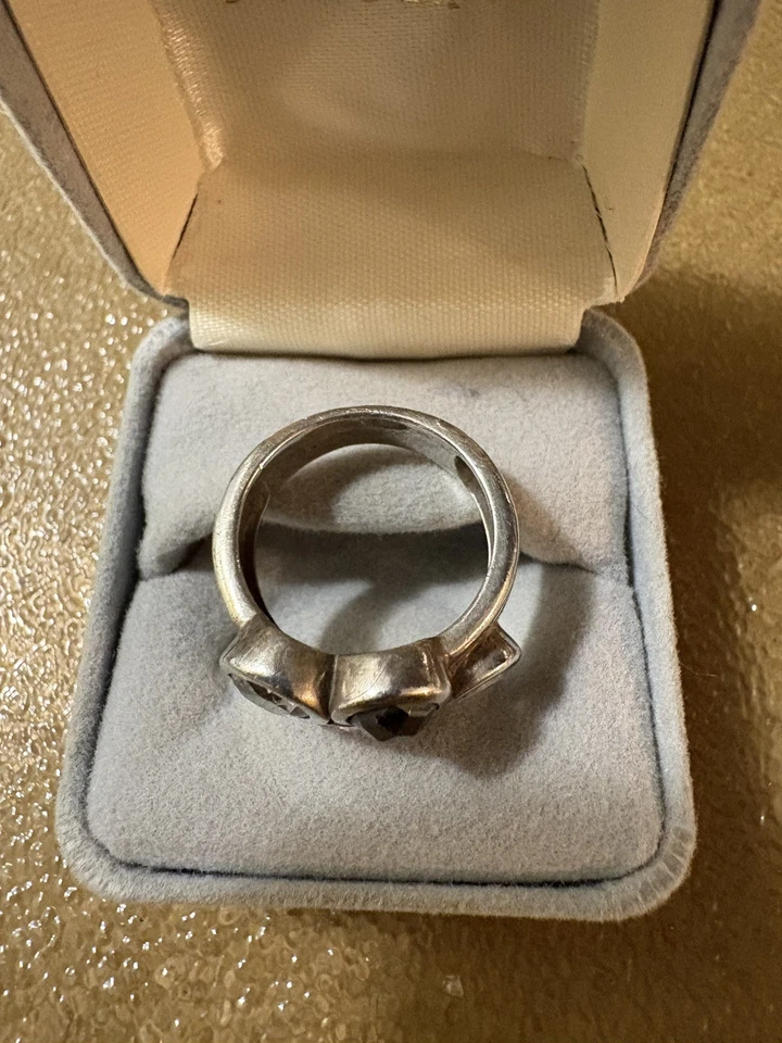 Anillo retirado SILPADA vino vuelo amatista circonita cúbica hematita plata esterlina 925 talla 8 Foto 2 de 3