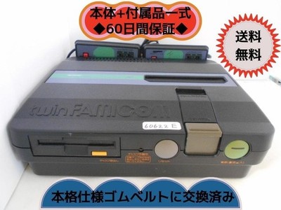 SHARP Twin Famicom Console System AN-505BK Black [Maintained Belt Replaced]