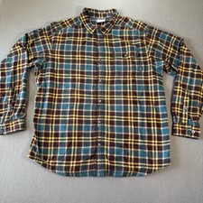 Columbia Lined Flannel Shirt Mens XL Rustic Grunge Plaid Cabincore Shacket Heavy
