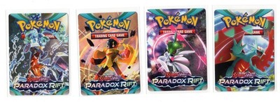 Pokemon Paradox Rift Build & Battle Pack Art Trainer Tips Complete Set 4