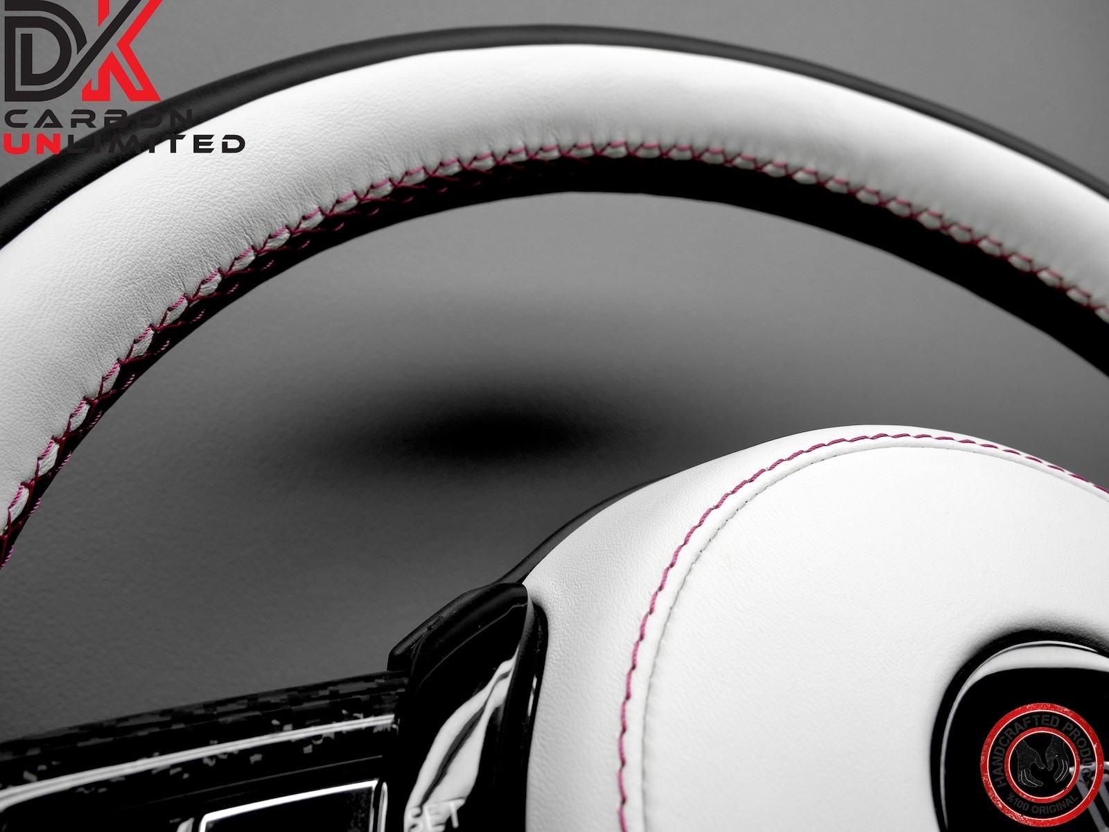 Rolls Royce Ghost Thick Rimmed Two Tone Grace White Black Napa Steering Wheel