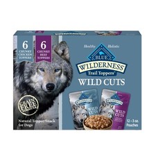Blue Buffalo Wilderness Trail Toppers Variety Pack 3oz 12 Pouches High Protein 12.48 per gallon