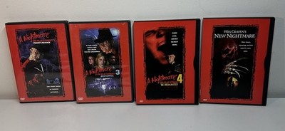 A Nightmare on Elm Street 2,3,4 & New Nightmare DVD 4 Movie Lot Freddy Krueger