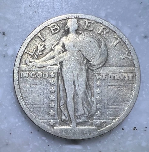 1924  Standing Liberty 25c Quarter - VG