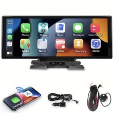 10.2'' Wireless Carplay Screen for Car with 4K Dash Cam 1080P Backup Camera