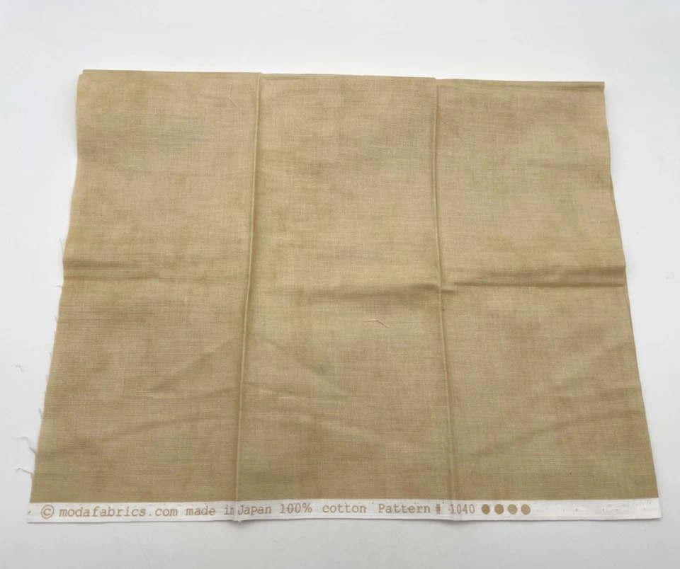 Moda Primitive Gatherings PRIMITIVE MUSLIN Fabric - Red 1 yd - Tan Fat Q + Scrap - Image 3 of 4