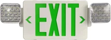 TANLUX Green Exit Sign with Emergency Lights, LED Exit Light - Battery Backup, U