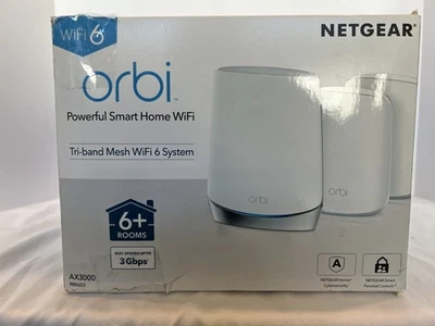 Netgear Orbi Tri-Band Mesh Wifi 6 System AX5400 RBK763S 3 Pack  - White - Image 1 of 4