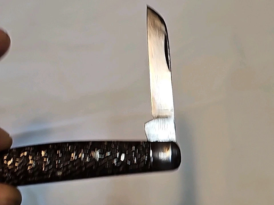 Cuchillo de 2 hojas con mango de ciervo Savoy Cutlery Co. Alemania raro de principios de 1900. Gran Snap Foto 3 de 4