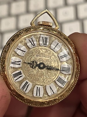 Waldman Gold Plated  ladies pocket Watch pendant