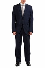 Versace Collection 100 Wool Gray Two Button Men's Suit US 46 IT 56