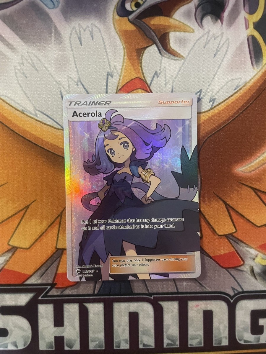 acerola pokemon card full art Acerola (Full Art) 142/147 Sm-Burning Shadows Holo