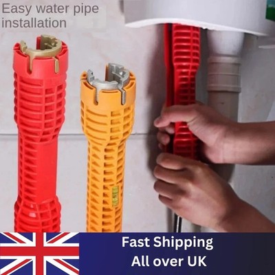 8 in1 Multifunktions-Wasserhahnschlüssel Wasserrohr Wasserhahnschlüssel Bad Waschbecken Installateur UK