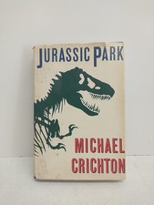 Jurassic Park Michael Crichton 1990 Early Edition Knopf Hardcover Dust Jacket