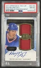 WAYNE GRETZKY PSA 8 2011 UD THE CUP EMBLEMS OF ENDORSEMENT DUAL PATCH AUTO 9/10