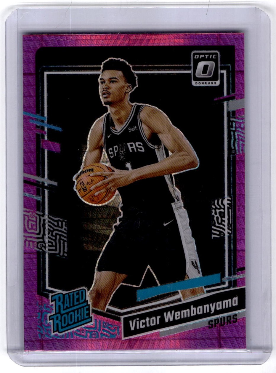 2023-24 Donruss Optic #225 Victor Wembanyama Hyper Pink