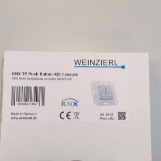 Weinzierl 5492 KNX Taster Temperatur TP Push Button 420.1