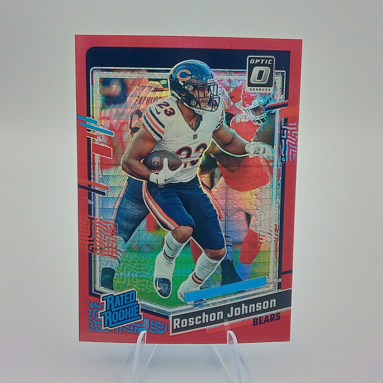2023 Donruss Optic #217 Roschon Johnson Red Hyper Rookie