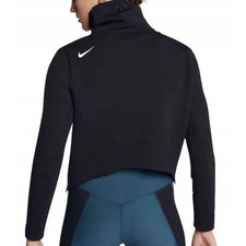 Nike Therma Mock Neck Tech Fleece Sweatshirt Black Womens Small 860215-010 NWT