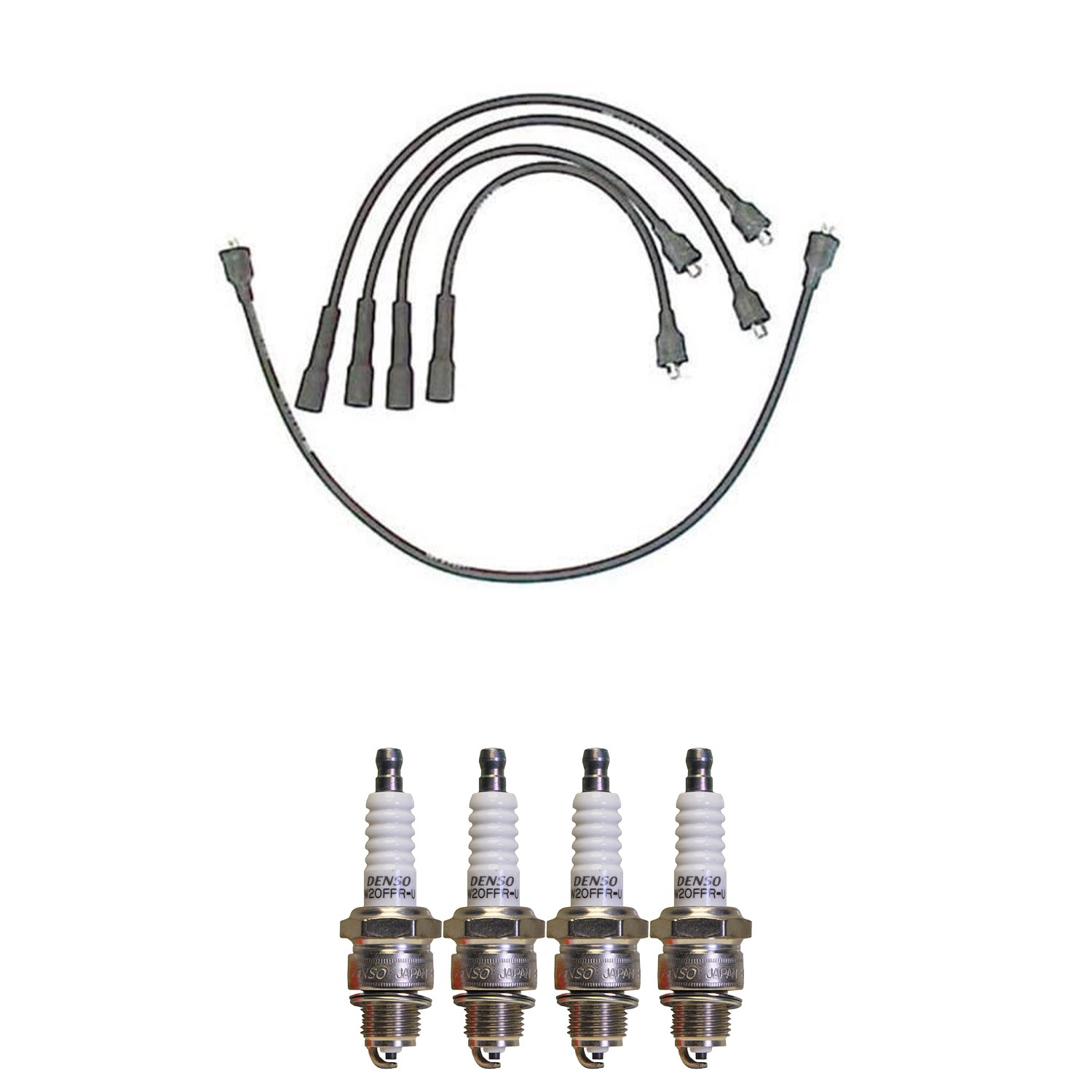 Denso Ignition Wire and Spark Plug Kit for Volvo 245 1975 2.0L L4