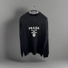 Prada - Logo Crew Neck Knit Jumper  Size:  48 Fits M