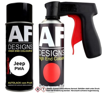 Spraydosen Griff Set für Jeep PWA Viper White Basislack Klarlack Handgriff Pisto