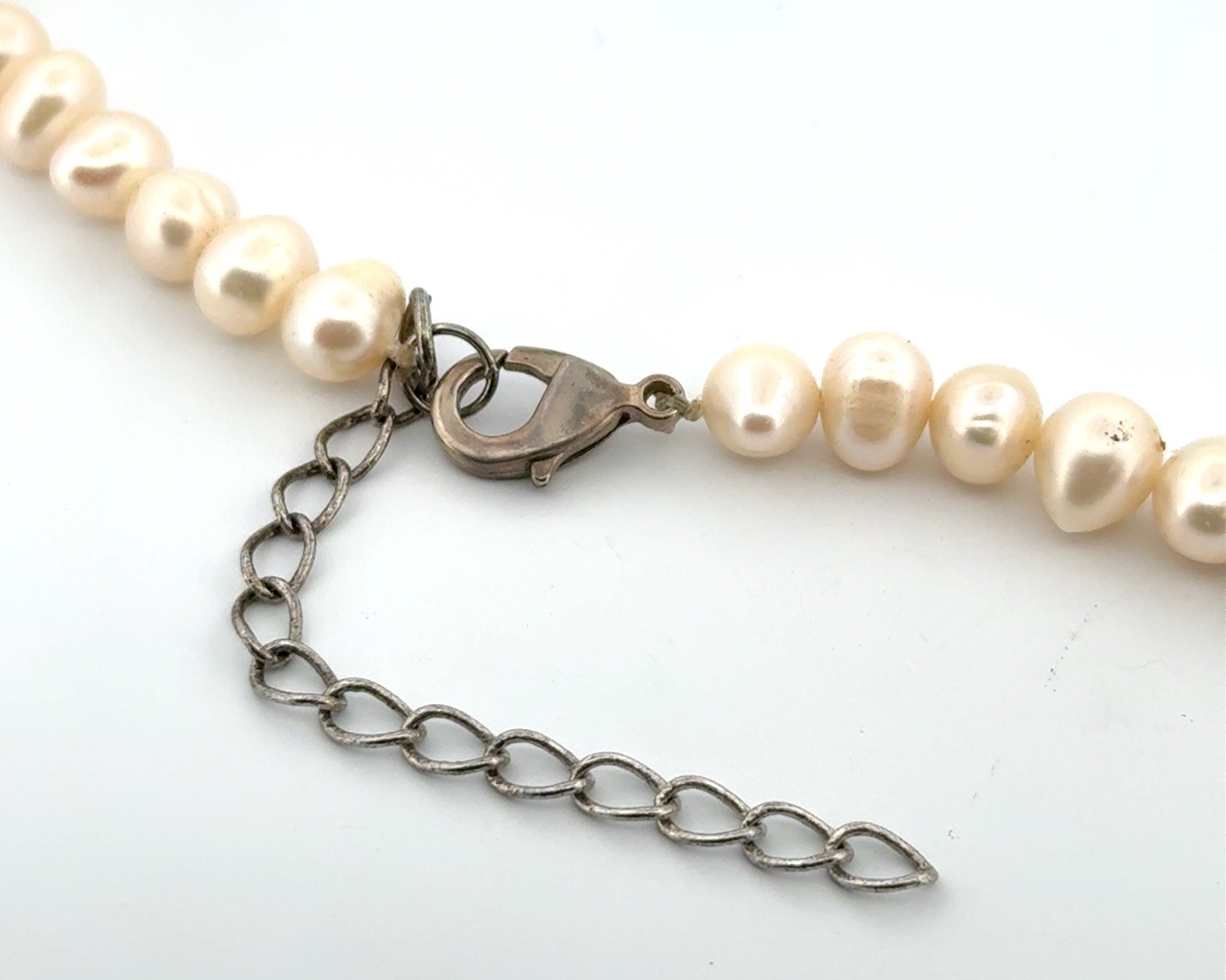18”-21” Adjustable Vintage Irregular Shape Pearl … - image 4