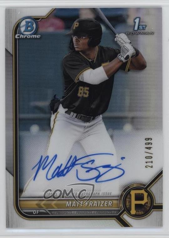 2022 Bowman Chrome Prospect Refractor 210/499 Matt Fraizer #CPA-MF Auto 02l6