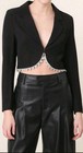 NWT Line & Dot Vaughn Cropped Blazer in Black with embelished Rhinestones size S — photo 1