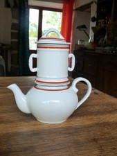 petite tisanière porcelaine d'Auteuil modèle bistrot 2 tasses APILCO