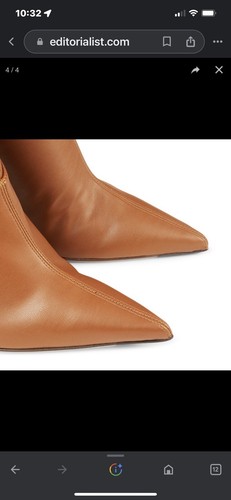 JIMMY CHOO Bryson 100 Tan Stretch Bonded Fabric Over-The-Knee Boots Tan SZ 35.5 - Picture 10 of 16