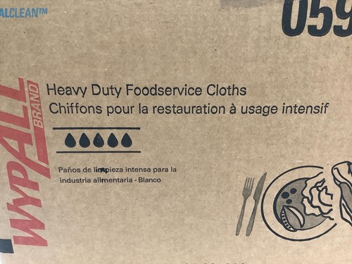 Wypall 05925 Heavy Duty Foodservice Cloths, White, 300 Count - Picture 2 of 7